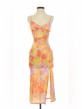 NWT Runaway the label - Floral Slip Midi Dress in Pastel Multi